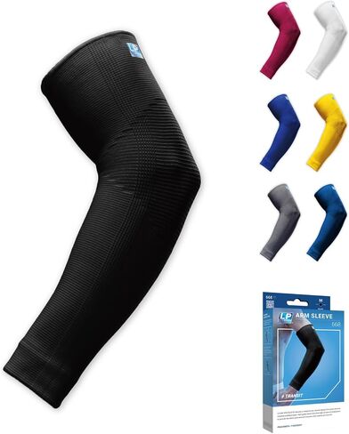 LP SUPPORT 668 Elbow Compression Sleeve Brace - Tennis and Golfer’s Elbow, Tendonitis - For Workouts, Sports & Weightlifting - for Pain Relief Men & Women (Gray - XL) (Pack of 1) in Saudi Arabia