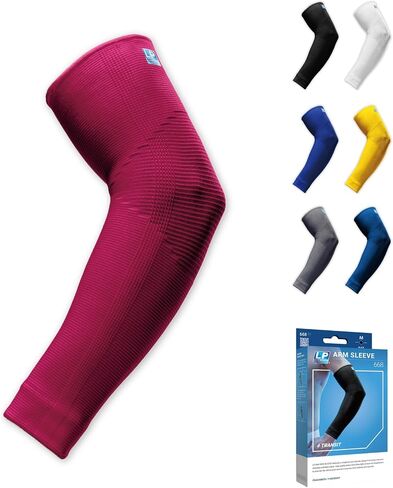 LP SUPPORT 668 Elbow Compression Sleeve Brace - Tennis and Golfer’s Elbow, Tendonitis - For Workouts, Sports & Weightlifting - for Pain Relief Men & Women (Gray - XL) (Pack of 1) in Saudi Arabia