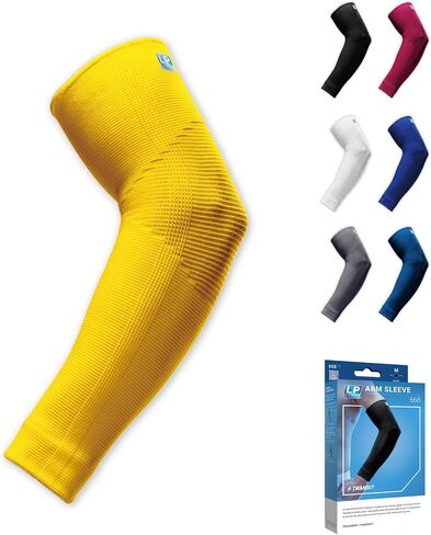 LP SUPPORT 668 Elbow Compression Sleeve Brace - Tennis and Golfer’s Elbow, Tendonitis - For Workouts, Sports & Weightlifting - for Pain Relief Men & Women (Gray - XL) (Pack of 1) in Saudi Arabia