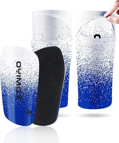 TOMIYO Soccer Shin Guards,Shin Guards Soccer Kids 10-12 and Shin Pad Sleeves with Inserted Pocket,Protective Soccer Equipment for Youth Adult,espinilleras de Futbol para Hombres for Team Sports in Saudi Arabia