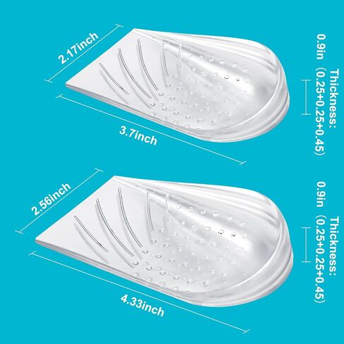 2 Pairs 3 Layers Medial & Lateral Heel Wedge Silicone Insoles - Corrective Adhesive Shoe Inserts for Foot Alignment, Knock Knee Pain, Bow Legs, Osteoarthritis for Men and Women(Large) in Saudi Arabia