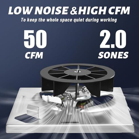 Upgrade 696N-R02 B Unit 50CFM Bathroom Fan Motor Fit for Nutone-Broan 688-K 688-J 688-H 688-G 663-J 663-H 663-G 696N-R01 696N-R03 695-R02 695-R01, S97012026 Fan Motor 2.0 Sones 5-Year After-Sales in Kuwait