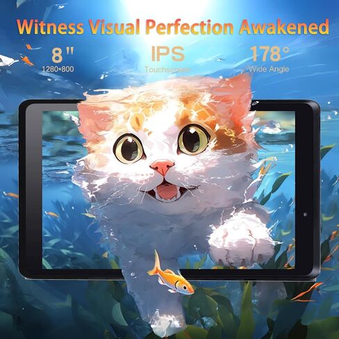 8 Inches Android Tablets, 2024 1st Generation Tablet, HD 800 * 1280 Screen Display, 4GB Ram 32GB ROM, 5000mAh Battery Life Tablet for Adults Teenagers in Kuwait