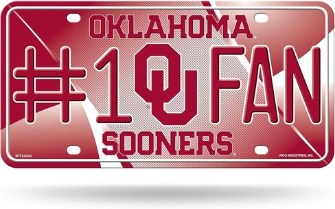 Rico Industries NCAA Unisex-Adult #1 Fan Metal License Plate Tag in Saudi Arabia