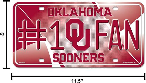 Rico Industries NCAA Unisex-Adult #1 Fan Metal License Plate Tag in Saudi Arabia