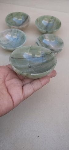Green Aventurine Bowl Crystal Bowl Agate Stone Gemstone Gem Bowl Hand Carved Polished Healing Bowls Chakras Stones Office Decor Natural Gemstone Gem Bowl Feng Shui Crystal Decor Gifts in Saudi Arabia