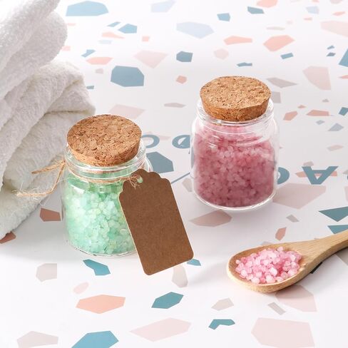 برطمانات زجاجية صغيرة سعة 50 مل بأغطية من الفلين، 24 عبوة من الزجاجات الصغيرة مع سدادات وعلامات من الفلين والخيوط الإضافية، برطمان رمل صغير، برطمان صدف، قوارير زجاجية بأغطية، برطمان حبوب منع الحمل، برطمان تعويذة in Kuwait