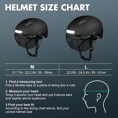BASE CAMP Adult Bike Helmet with Front and Back Light&Visor-NTA 8776 Urban Smart Bike Helmet for Class 3 E-Bikes,Commuter, Scooters, Onewheel in Saudi Arabia