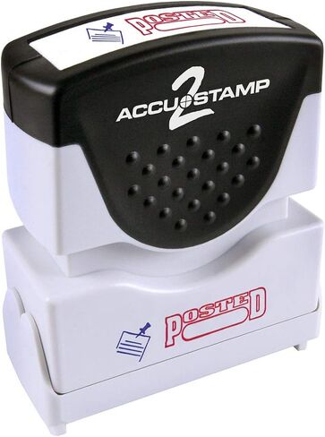 ختم رسالة ACCU-STAMP2 مع مصراع، لونين، معتمد، انطباع 1-5/8 بوصة × 1/2 بوصة، حبر مسبق، حبر أحمر وأزرق (035525) in Kuwait