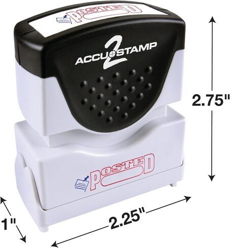 ختم رسالة ACCU-STAMP2 مع مصراع، لونين، معتمد، انطباع 1-5/8 بوصة × 1/2 بوصة، حبر مسبق، حبر أحمر وأزرق (035525) in Kuwait
