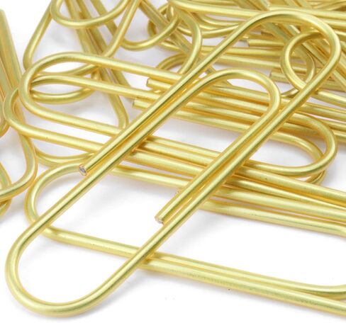 مشابك ورق كبيرة مقاس 4 بوصات، 35 قطعة من مشابك الورق الكبيرة ذات الألوان الزاهية والمطلية بالفينيل الذهبي ومقاومة للصدأ وذات لمسة نهائية ناعمة وكبيرة الحجم لمستندات المكتب والمدرسة وبطاقة الصور in Kuwait