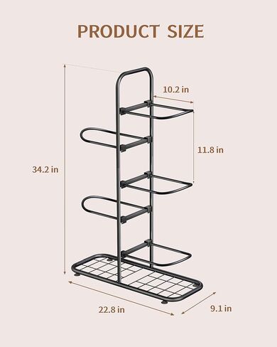 5-Tier Ball Storage Rack, Free Standing Basketball Soccer Ball Holder in Saudi Arabia