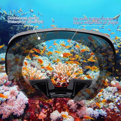 قناع غوص سكوبا أصلي مع صمام تصريف رؤية واسعة مناسب للبالغين غوص سكوبا مضاد للضباب، والغوص الحر، ونظارات الغطس تقنعك بالتعامل مع Inter in Kuwait