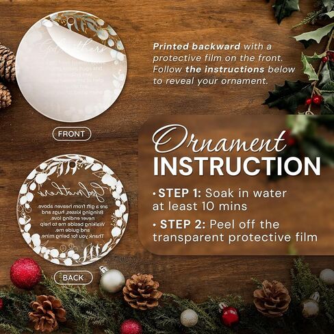 Godmother Gifts from Godchild, Goddaughter, Godson - Godmother Ornament Thank You for Being Mine, Best Godmother Gifts for Sister, Aunt, Godmother Present Idea Christmas - Acrylic Ornament 2024 in Saudi Arabia