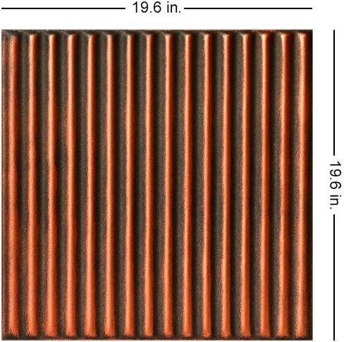 A La Maison Ceilings R133 Corrugated Pre-Painted Foam Glue-up Ceiling Tile (129.6 sq. ft./Case), Pack of 48, Antique Gold in Saudi Arabia