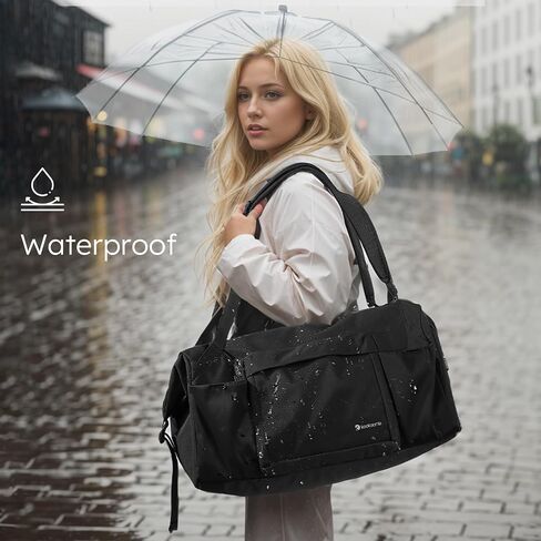 Gym Bag with Shoes Compartment and Wet Pocket Convertible Duffle Bag and Gym Backpack Waterproof Sports Bag with 2 Bottle Holders Multipurpose Weekender Overnight Backpack for Men - Black in Kuwait