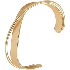 Modern Cuff Bangle Silver and Gold Color Cuff Bracelet Jewelry Gift for Women