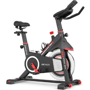 دراجة تمرين أنشير، دراجات ثابتة للمنزل، دراجة ثابتة مع شاشة LCD، دراجة تدور مع دولاب موازنة ثقيل، يتم تركيب الدراجة الداخلية في غضون 20 دقيقة، مثالية لحرق القلب in Kuwait