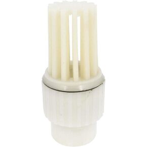 White Beige Replacement 1.2" Thread Dia Plastic PVC Foot Bottom Valve