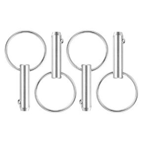 uxcell 10Pcs 8mmx21mm Quick Release Pins, 316 Stainless Steel Marine Hardware for Marine Mountain Seat, Ship Outfitting, Shipbuilding, Silver
