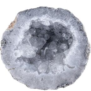 TUMBEELLUWA Natural Agate Geode Quartz Crystal Cluster for Wicca Reiki Healing, Irregular Mineral Stone Specimen for Home Office Decor, 0.22-0.44 LB
