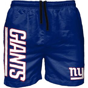 FOCO New York Giants NFL Mens Solid Wordmark Swimming Trunks