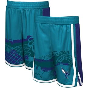 Outerstuff Charlotte Hornets Youth Boys Size Fade Away Team Logo Basketball Shorts