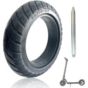 60/70-6.5 Scooter Solid Tire, 10x2.5 Electric Scooter Wheels, 10 Inch Tubeless Solid Tire Replacement Fit for Segway Ninebot Max G30LP G30 Zero 10X Electric Scooter