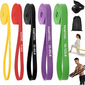 Premium Resistance Bands Set of 5 - Versatile Stretch Bands for Exercise, Home, Gym & Physical Therapy - Exercise Bands for Working Out, Legs, Yoga & Weight Training
