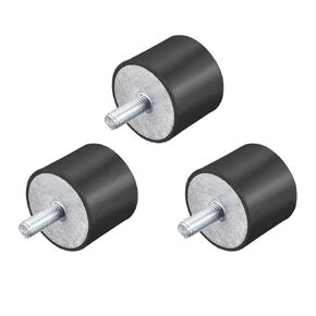 uxcell M10 Thread Rubber Mounts,Vibration Isolators,Cylindrical Shock Absorber with Studs 50 x 40mm 3pcs