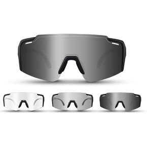 Motorcycle Riding Glasses Photochromic Lens Bike Goggles UV Protection For Riding,Running,and Fishing