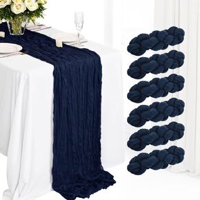 6 Pack Cheesecloth Table Runner 10Ft Boho Gauze Table Runner Cheese Cloth Long Rustic Sheer Table Runner for Wedding Bridal Baby Shower Birthday Party Cake Table Arbor Decorations (Terracotta)