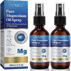 رذاذ زيت المغنيسيوم، رذاذ مغنيسيوم نقي للأقدام، طبيعي، خالي من الغلوتين، رذاذ الجسم المغنيسيوم السحري غير المعدل وراثيًا - 2.0 أونصة سائلة in Kuwait