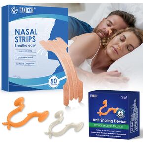 50pcs Nasal Strips for Snoring+4pcs Nasal Dilators,Comfortable Breathing Aids for Sleep Better for Better Breathing,for Less Snoring and Better Sleep,Nasal Dilator Snoring Solution