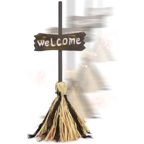 ديكورات QEQEKAKA Halloween Animatronics - مكنسة سحرية بارتفاع 27 بوصة مع التحكم في الصوت والتحرك لديكور حفلات الهالوين الداخلي مكنسة الرقص المسكونة in Kuwait