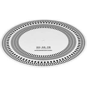 Profesional LP Phono Speed Test Disk, LP Turntables Record Tachometer Calibration Disc for Record Head Calibration and Rotational Speed Detection