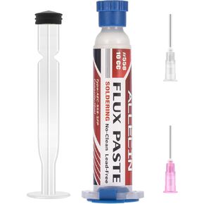 No Clean Soldering Flux 558 10CC 10mL Lead-Free Less-Smoke Rosin Solder Fluxes Paste Syringe for Electronics 10 milliliters with Needle Dispensing Tool (Pack of 1Pcs)