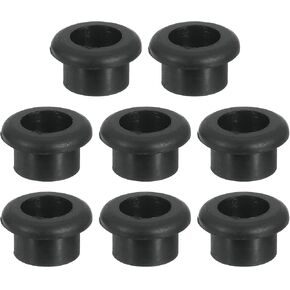 uxcell T Type Rubber Grommet, 8 Pcs 14mm Mount Dia, Round Grommets Firewall Plug Grommets Hole Plug for Wire Cable Plug Plumbing, Black