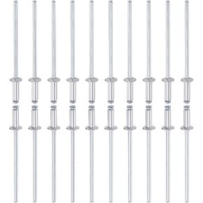 2.4mm x 9mm (DxL) Blind Rivets - 120Pack - Good for Machinery Joining - Aluminum Dome Open End Rivet
