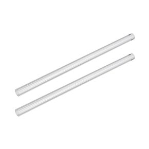 DMiotech 2 Pack 1/2 Inch x 10 Inch Acrylic Round Rod,Straight Light White Line Solid Plastic PMMA Bar Stick for DIY Crafts