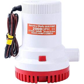 مضخة نزح غير أوتوماتيكية للقوارب 2000 GPH مضخة غاطسة 12 فولت 2000 GPH قارب البحرية السباكة مخرج كهربائي 8.5A in Kuwait