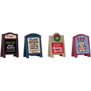 Lemax Village Sidewalk Signs, Set of 4
