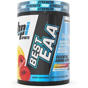 BPI Sports Essential Amino Acids EAA Powder - Pre, Intra & Post Workout Drink - BCAA Powder for Men & Women, EAA + BCAA + Hydration. Advanced Formula with 10g of EAA. (Lemon Berry)