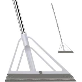 2 Multifunctional Magic Broom, Glass Cleaning Rubber Squeegee Broom, Floor Cleaning Silicone Broom, for Living Room, Kitchen, Bathroom, Easily Cleans Window Glass (Gray