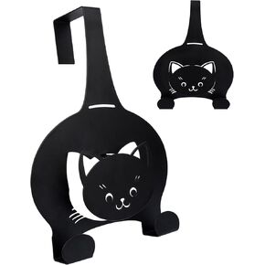 Over The Door Hooks,Cat Coat Hooks for Hanging Coats, Metal Over The Door Towel Rack, Cat Over The Door Hanger for Home Office Storage,Cat Door Hooks Decoration Gifts for Cat Lovers(1pcs)