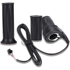 Keenso Fastest Ebike Throttle, 1 Pair 3 Wires Universal Electric Bike E-bike Twist Throttle Handle for 22.5mm Handlebar
