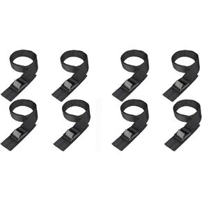 MAGARROW Lashing Straps with Cam Buckle Tie Down Straps Heavy Duty Secure Straps Adjustable 6.5ft 8ft 10 Feet for Packing Cargo (10 Feet, Black (8-Pack))
