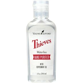 Young Living Thieves Waterless Hand Purifier with Peppermint Oil - Promotes Good Hygiene, Safe and Effective for the Whole Family, Soft Hands - 1oz Bottle