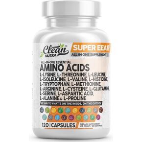 Amino Acids Supplement L-Lysine, L-Threonine, L-Leucine, Isoleucine, Valine, L-Histidine, L-Tryptophan, L-Methionine, L-Arginine, L-Cysteine, L-Glutamine, L-Serine, Aspartic Acid, Alanine, L-Proline