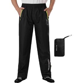 KUTOOK Waterproof Rain Pants Men's S-4XL Breathable Outdoor Over Pants for Cycling Motorcycle Hiking Fishing Camping RP500